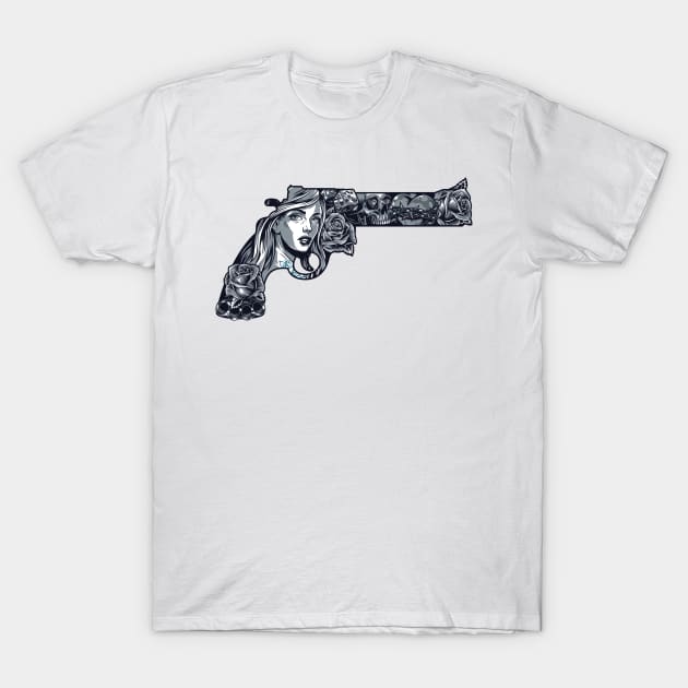 Chicano Gun T-Shirt by Mako Design 